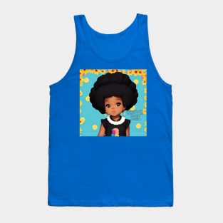 Brown Skin Cute Afro Kid Tank Top